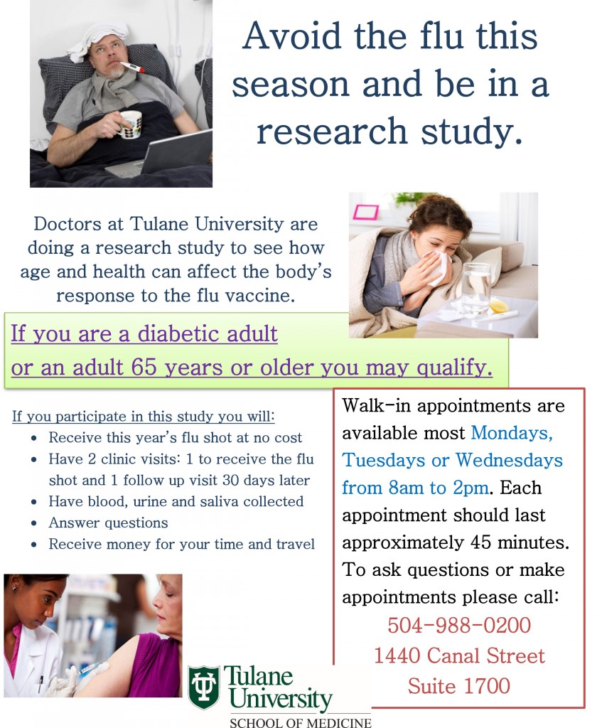 Flu study flyer